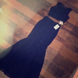 BEAUTIFUL Navy Two Piece Dress